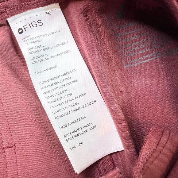 FIGS Pants Womens Small Burgundy Technical Collection Scrub Nurse Jogger - Picture 6 of 11